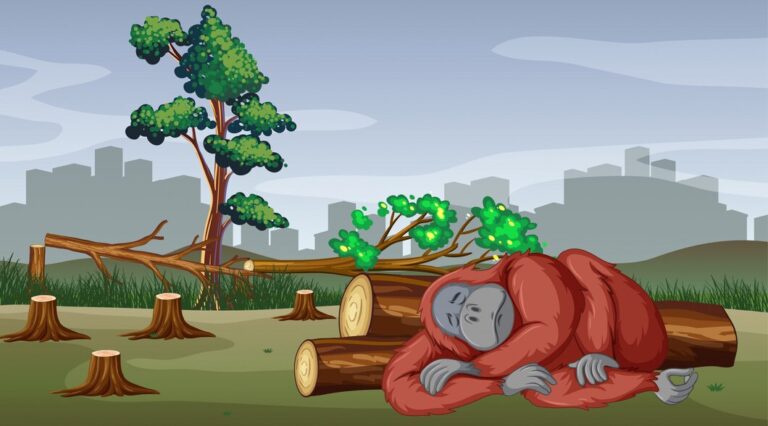 Effects of Deforestation on Animals illustration