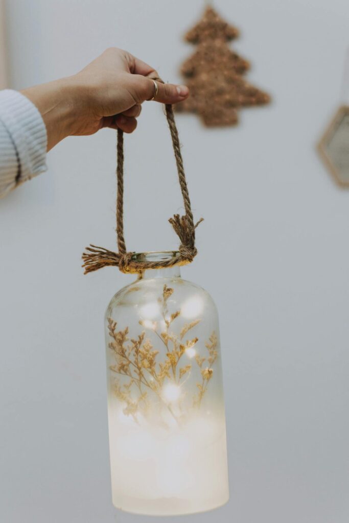 Glass Bottle Pendant Light