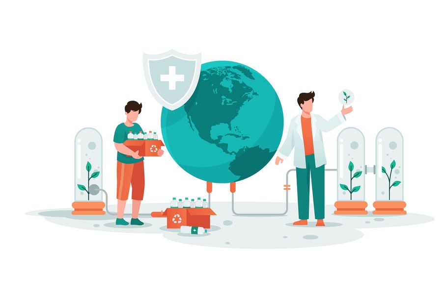 Eco-Friendly Practices in the Healthcare Industry Illustrations