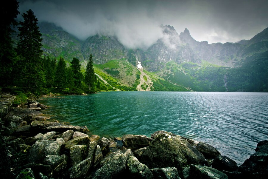 Lake in mountains